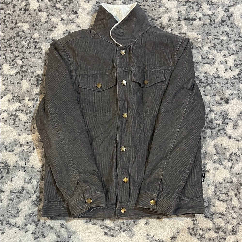 Brooklyn Cloth Charcoal Jacket with Gold Accents